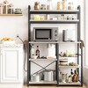 Baker Rack, Microwave Stand with 6-Tier Storage Rack,  Kitchen Buffet Table with Large Storage,Industrial Microwave Stand - 3 of 4