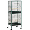Akoasm 55 Inch Large Parakeets Budgies Bird Cage & Bird House With MultiDoors, Stand And Trays-Green - 3 of 4