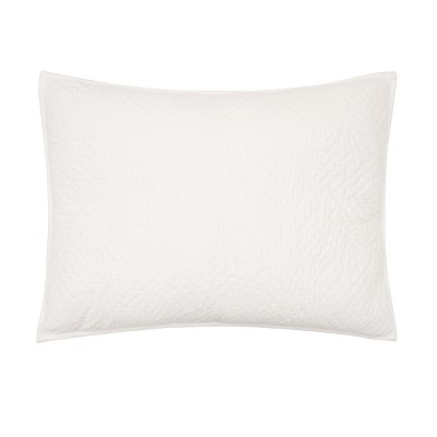 EY Essentials 20" x 26" Vela Ivory Cotton Standard Sham - Machine Washable