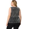 Agnes Orinda Women's Plus Size Sequin Glitter Gradient V Neck Tank Tops - 4 of 4