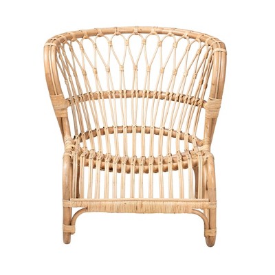 Alaya Natural Brown Handcrafted Rattan Accent Chair