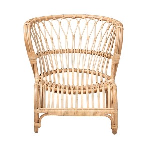 bali & pari Alaya Rattan Accent Chair: Handcrafted, Indoor Furniture, No Ottoman - 1 of 4