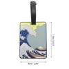 Unique Bargains Square Waves Luggage Tag Bluish Grey 1 Pc - 2 of 4
