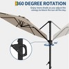 10FT Cantilever Umbrella Outdoor Patio Umbrella with Base and 360-Degree Rotation, Windproof - 3 of 4