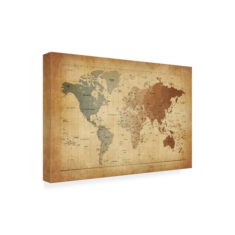 "Time Zones Map of the World" Outdoor All-Weather Wall Decor, 2 of 8