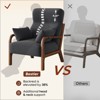 Bestier Mid Century Accent Chair Heightened Headrest with Removable Armrest Pillows,with Solid Wood Frame for Living Room, Bedroom - 3 of 4