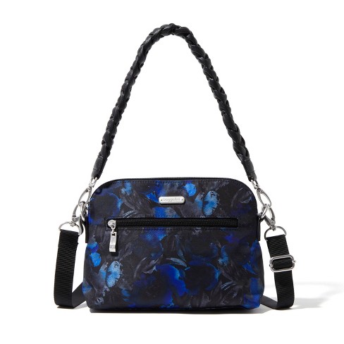 Baggallini Dome Crossbody With Braided Strap Navy Onyx