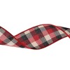 Unique Bargains Gift Wrap Ribbons Plaid Faux Linen 179.13"x1.97" 1 Pc - 4 of 4