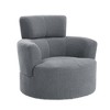 Okak 360° Swivel Barrel Chair,Plush Arm Accent Chair with Adjustable Headrest,Comfy Living Room Chairs for Office,Bedroom - 2 of 4