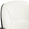 55 Downing Street Julian White Fabric and Steel Adjustable Swivel Office Chair - 3 of 4