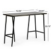 NicBex Console Table with Concrete Top,Stylish Minimalist Entryway Table,Modern Couch Table for Living Room - 3 of 4