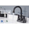 Munora 2-Handle 4-Inch Oil Rubbed Bronze Bathroom Faucet with Pop-up Drain and Supply Hoses - 3 of 4