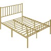 Yaheetech Metal Platform Bed Frame with Spindle Headboard and Footboard - 2 of 4