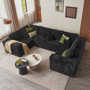 HOMLUX U-Shape Modular Sectional Sofa Couch, 27" Deep Seat Modern Minimalist Couches for Living Room, Style 2 - 1 of 4