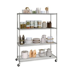 Seville Classics UltraDurable  4-Tier 60" x 24" Steel Wire Shelving Unit - 1 of 4