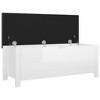 vidaXL Storage Box with Cushion High Gloss White 41.3"x15.7"x17.7" - 4 of 4