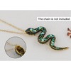 Anna-Kaci Crystal Rhinestone Snake Brooch Necklace for Halloween and Cosplay - 2 of 4