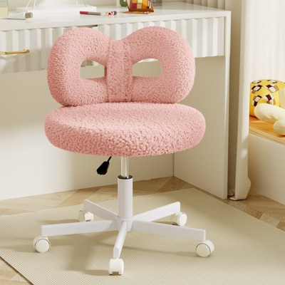 Swivel Vanity Chair with Wheels,Makeup Chair,Height Adjustable with Upholstered Desk Chair for Makeup Room and Bedroom