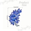 Unique Bargains Women's Flower Leaf Rhinestone Vintage Brooch Pin - 2 of 4