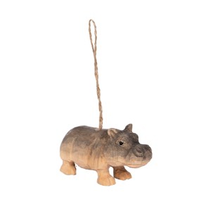 Gallerie II Hippo Wood Ornament - 1 of 3