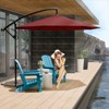 FONTOI 360° Rotation Outdoor Umbrella with Crank Handle, Rectangular Market Umbrella with 8 Ribs for Patio, Backyard, Red, 114.17"*81.49"*114.17" - 2 of 3