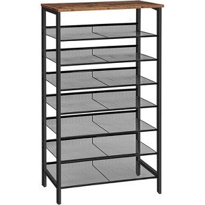 MaseiKar 8-Tier Shoe Rack, Shoe Shelf, Large Capacity Shoe Storage Organizer for 24 Pairs of Shoes, Front Door Entrance, Entryway, Hallway, Closet - 1 of 4