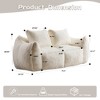 Lyngins Giant Bean Bag Chair, Oversized Rabbit Fabric Lazy Chair with High-Density Foam, 2-Seater Accent Chair, Fluffy Loveseat Bean Bag Sofa Chair - 3 of 4