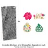 Big Dot of Happiness Last Luau - Paper Straw Decor - Tropical Bachelorette Party and Bridal Shower Striped Decorative Straws - Set of 24 - 3 of 4