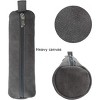 Fmeida Heavy Canvas Stationery Stylish Simple Pencil Bag and Durable Compact Zipper Pencil Case Pouch 1 Pack Gray - 4 of 4