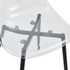 PAGED Modern Simple Transparent Dining Chairs Armless Crystal Dining Room Chairs with Metal Legs for Living Room, Kitchen - 2 of 4
