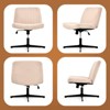 Home Office Desk Swivel Chair Armless, Fabric Padded, Height Adjustment, 120° Rocking, Cross Legged Chair wide - 4 of 4
