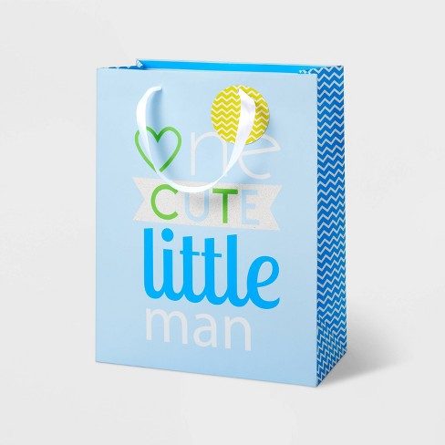 Medium 'One Cute Little' Baby Shower Gift Bag Blue - Spritz™