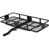 500Lbs Folding Hitch Cargo Basket, 60"x21"x6" Expanded Cargo Basket with Waterproof Bag Anti-Wobble Stabilizer Steel Folding Rack with Reinforced Net - 3 of 4