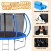 12 FT Trampoline With Basketball Hoop, Safety Enclosure Net, Ladder Outdoor Pumpkin-style Trampoline, Heavy Jumping Mat Trampoline For Kids - 2 of 4
