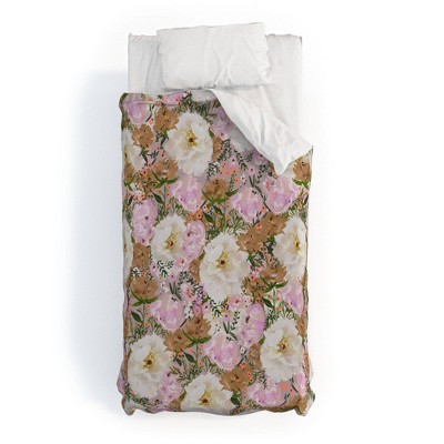 Deny Designs Alison Janssen Summer Bouquet I Duvet Cover Set Green