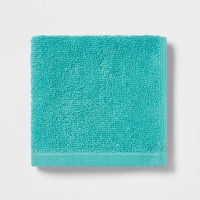 Everyday Solid Washcloth Turquoise - Room Essentials™