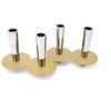 HomeRoots 6" Silver And Gold Stainless Steel Tabletop Four Light Taper Candle Holder - 4 of 4