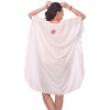 LA LEELA Women's House Daily Routine Evening Wear Tunic Vacation Coverup Loungewear Casual Ladies Bikini Kaftan Cover Ups for Women 2X-3X White, Solid - 3 of 3