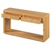 Infurnic Decorative Storage Cabinets Rustic Wooden Table with Storage Drawers and Open Shelf, Table for Hallway and Living Room, Beige, 55"*15"*32" - 4 of 4