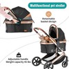 Gulches Pet Strollers: 4-in-1 Lightweight Folding Stroller with Reversible Canopy - 45 lbs Capacity - 4 of 4