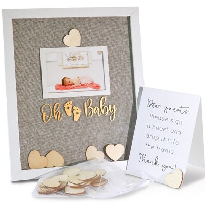 Gepersonaliseerde Baby Shower Houten Gastenboek Alternatief Voor Het Houden Van