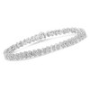Haus of Brilliance Silver 1.0 Cttw Chevron 2 Stone Arrow Link Tennis Bracelet - 7” - 4 of 4