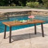 Della Rectangle Acacia Wood Dining Table - Teak Finish - Christopher Knight Home: Weather-Resistant Patio Furniture - 2 of 4