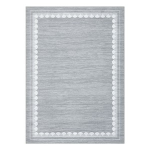 Machine Washable Area Rug for Living Room Bedroom, Modern Bordered Home Decor Carpet for Dining Room Office - 1 of 4