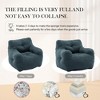 QingMoon Bean Bag Chairs, Teddy Fabric Lazy Sofa, Single Leisure Couch with Ergonomic Backrest and Arms for Living Room,Bedroom - 3 of 4