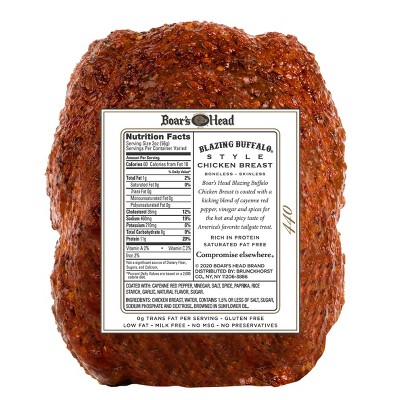 Boar's Head Blazing Buffalo Chicken - Deli Fresh Sliced - 4.5lbs - price per lb