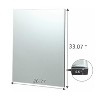 Sandinrayli Wall Mount Salon Barber Mirror,Salon Equipment Mirror for Hair Stylist Bathroom Vanity Barbershop,Black - 2 of 4
