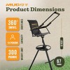 Muddy 12' Nomad Tripod Stand with Hunting Chair, Hunting Gear Deer Stand w/ Swivel Flex Tek Seat & Detachable Gear Bags, 300 Pound Capacity - 3 of 4