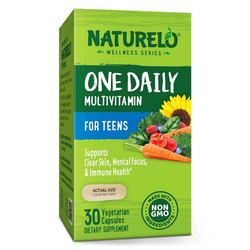 NATURELO Teen Boys &#38; Girls Daily Multivitamin Vegan Capsules - 30ct, 4 of 8
