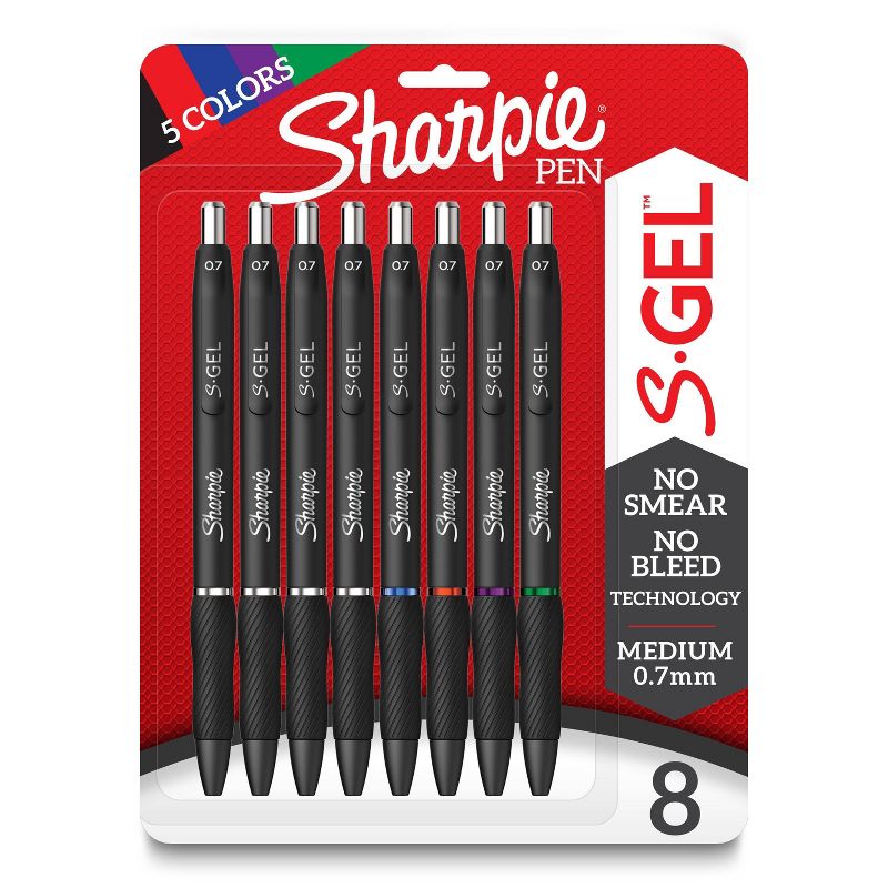 Sharpie S-Gel 8pk Gel Pens 0.7mm Medium Tip Multicolored, 1 of 10